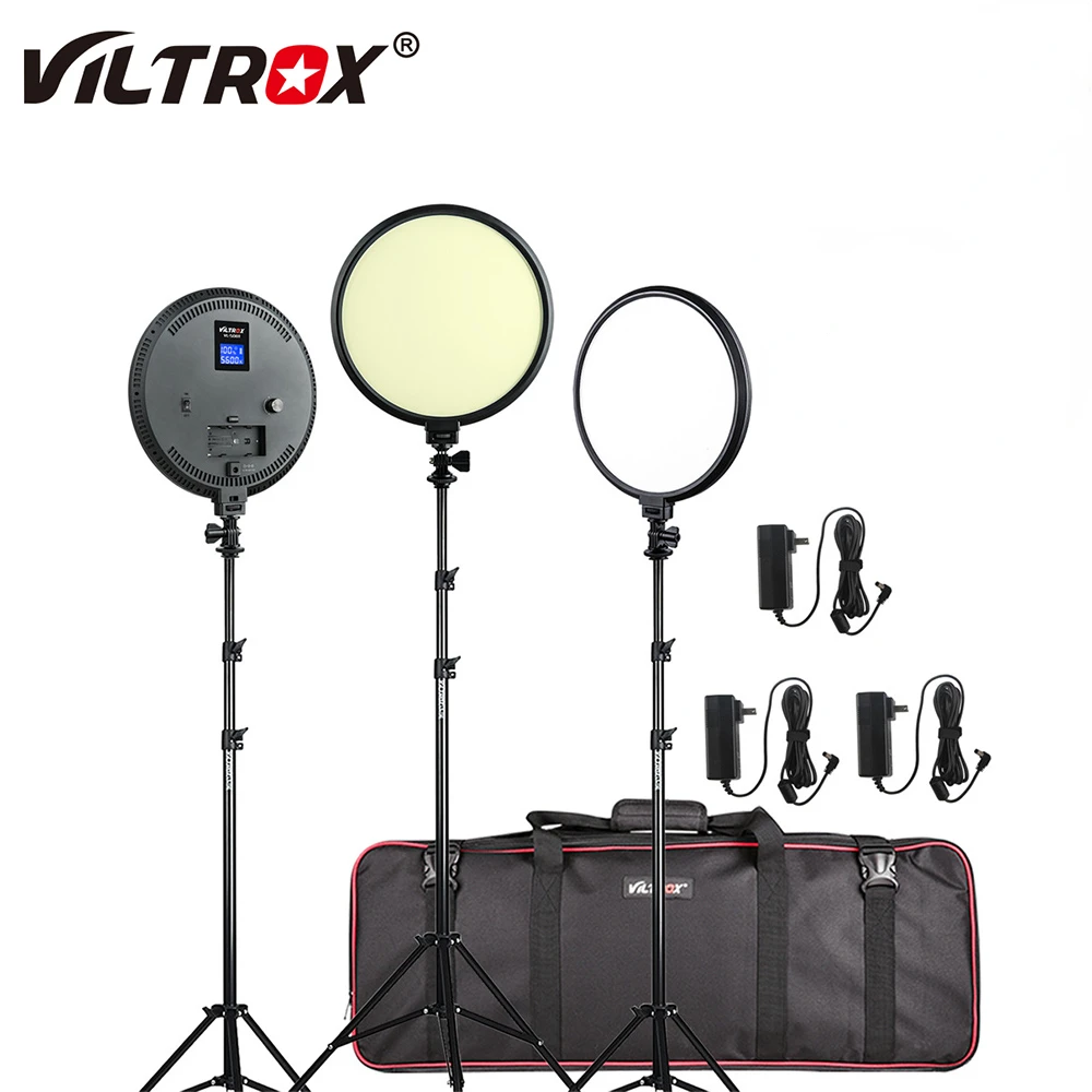 

Viltrox VL-500T 2/3 PCS 25W Bi-color Video LED Light 3pcs Light Strand Studio Slim Dimmable Lamp Camera YouTube Facebook Live