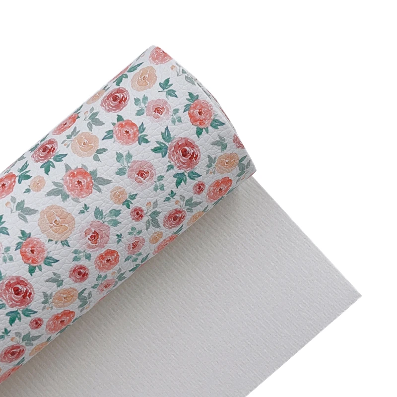Новинка радужные 30x13 8 см/рулон акварельные розы искусственная кожа ручной работы