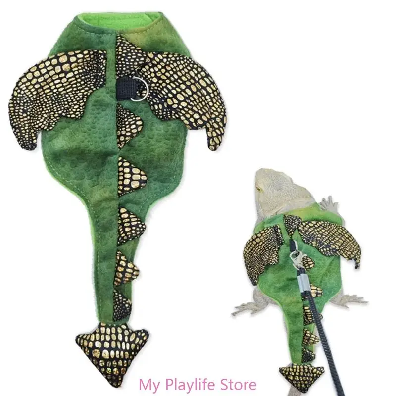 

Small Pet Harness Vest Lizards Costume Wing Chest Harness Winter Warm Clothes for Geckos Fashion Pet Clothes Accessories