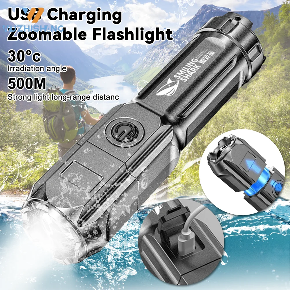

Outdoor Camping Flashlight G3 High-brightness Lamp Beads IPX6 Waterproof Home Flashlight Chargeable