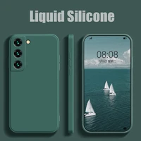 for samsung galaxy s22 s21 s20 ultra plus fe liquid silicone case for s10 a72 a71 a52 a51 a32 a31 4g 5g soft shockproof cover