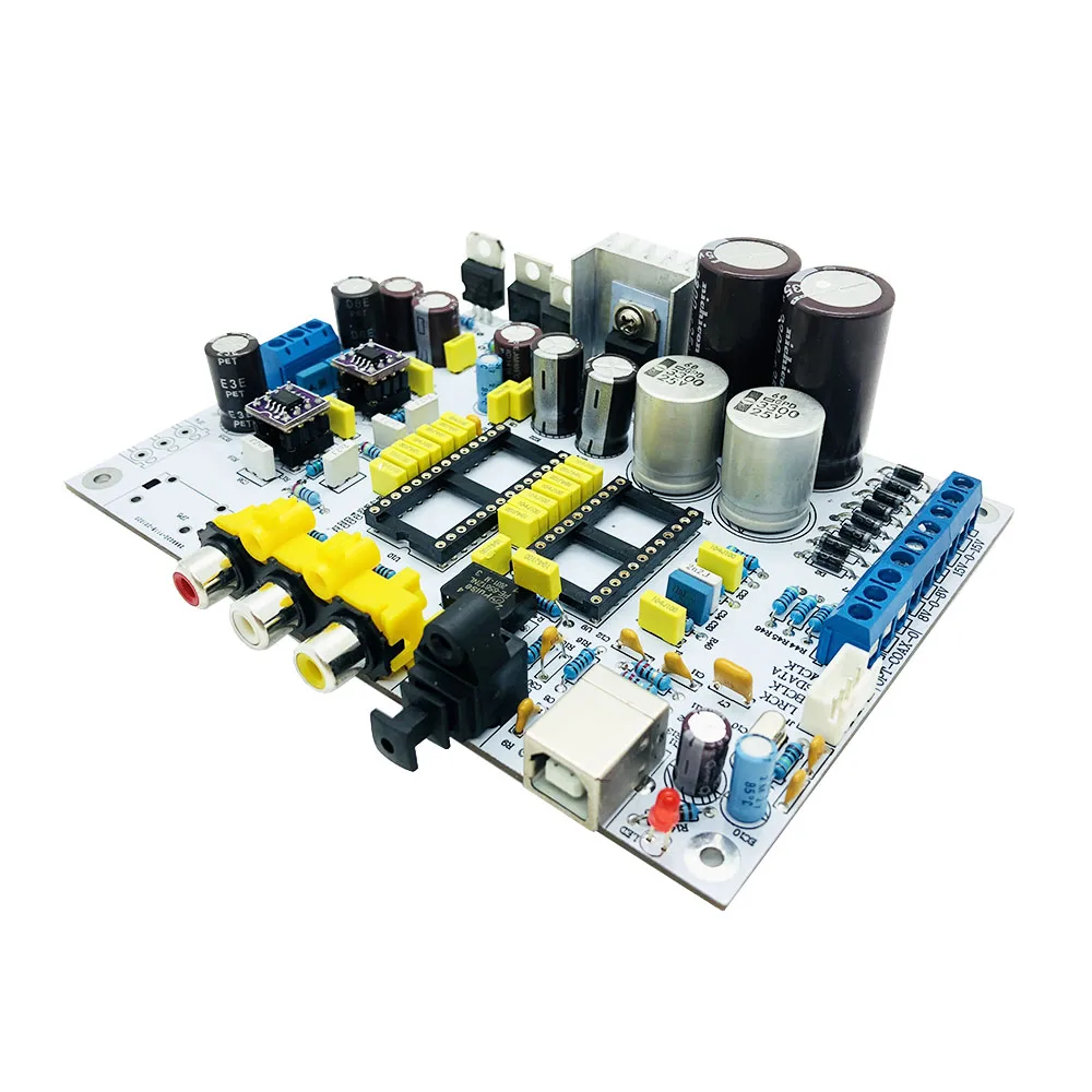 CS8416+SAA7220+TDA1541 DAC Decoder Board Coaxial Fibre Optic USB Input Without IC And SAA7220P
