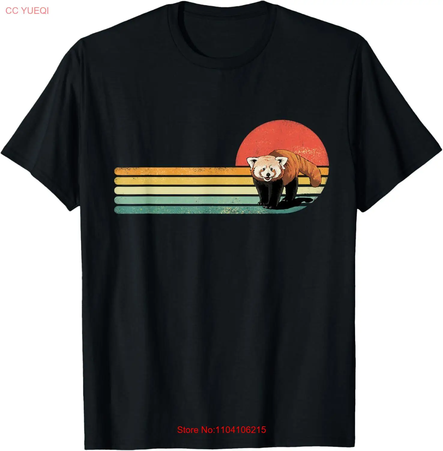 Футболка с капюшоном Red Panda Retro Zoo Animal Lover