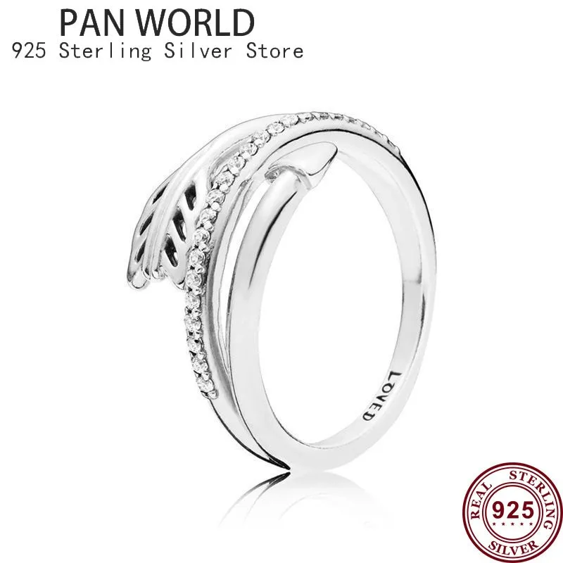 

Authentic 925 Sterling Silver Shiny Circled Arrow Female Pan Ring Suitable For Engagement Anniversary Gift Diy Charm Jewelry