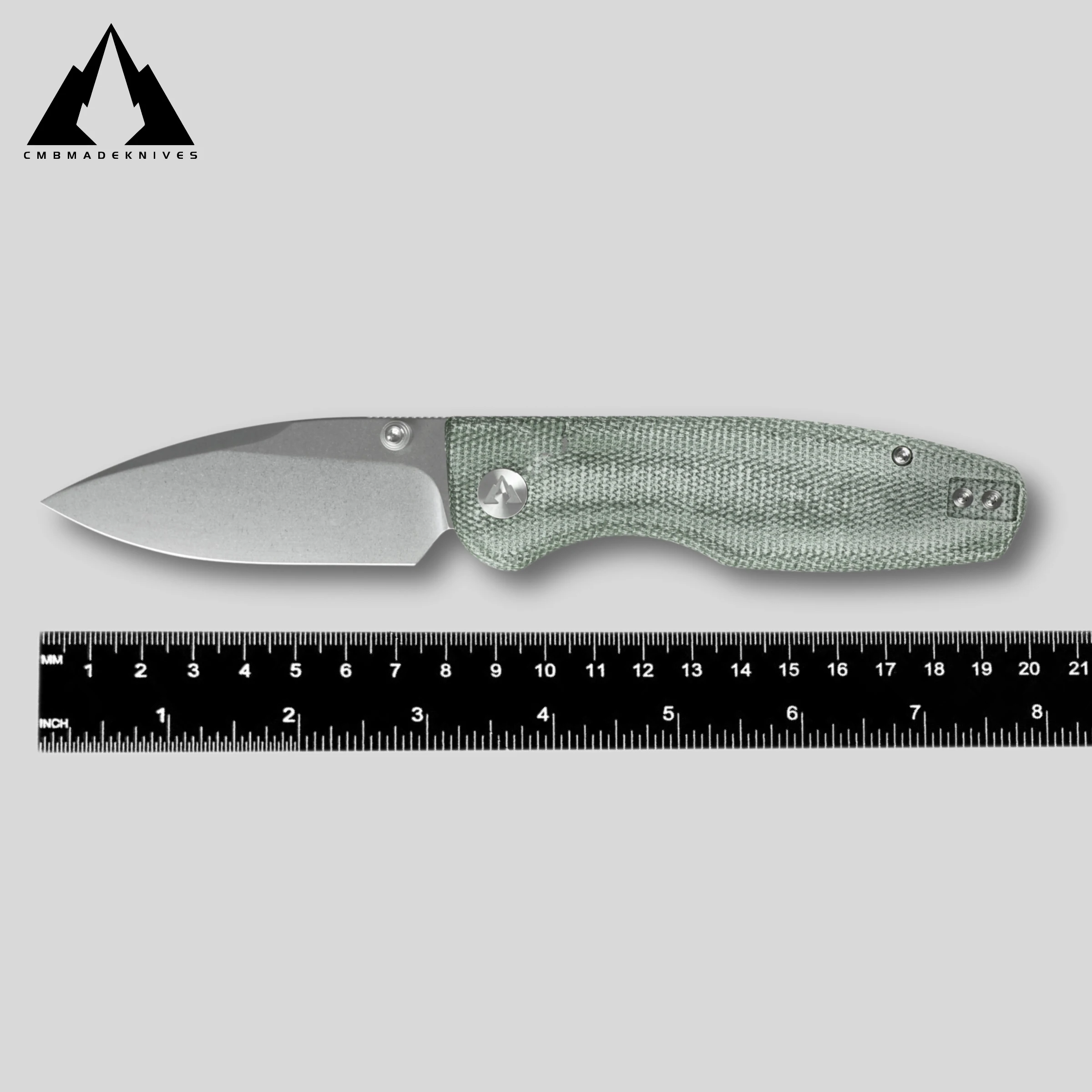 Фото Складной нож CMBMADEKNIVES Predator V3 с рукоятью из микарты и сталью 14C28N для кемпинга и активного отдыха, EDC CMB-19A №1