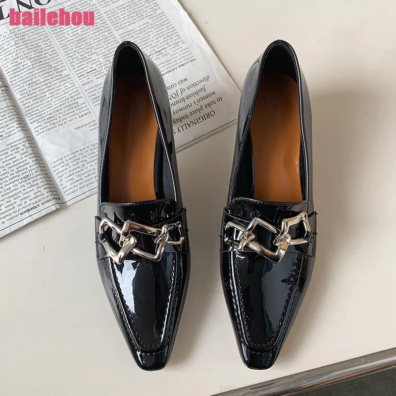 

Туфли-лодочки женские на высоком каблуке, офисные сандалии, сланцы, металлическая цепочка, Повседневная Уличная обувь, весна 2023