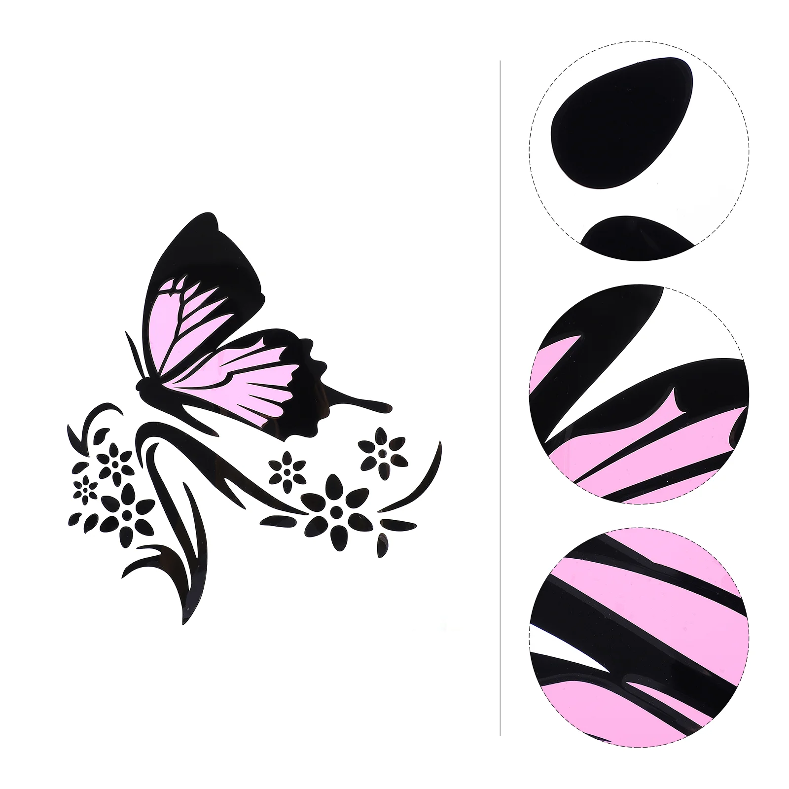 

1pc Creative Car Decal Beautiful Sticky Paper Delicate Laptop Stickers