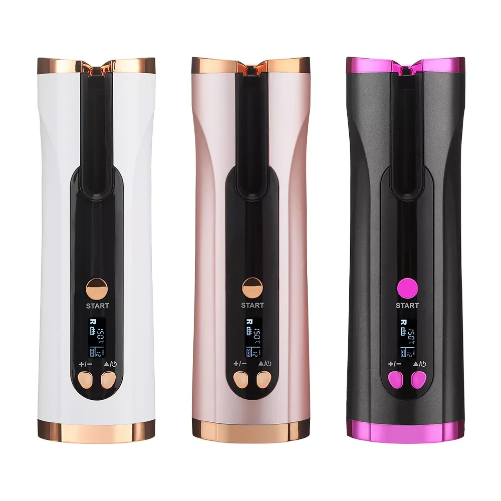 

NEW2023 Ceramic Automatic Hair Curler Cordless for Beach Waves Hair Styling Tools Adjustable Temperature Rotating Iron Curling W