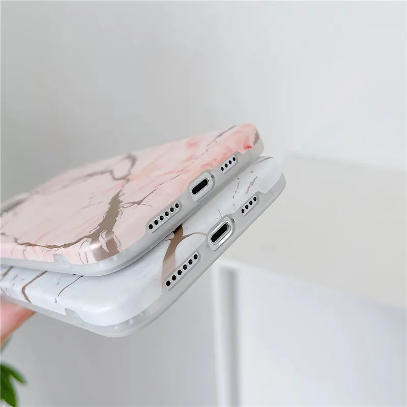 Чехол для телефона с мраморной текстурой и трещинами IPhone 13 12 11 Pro Max XS X 7 8 Plus Shockrpoof