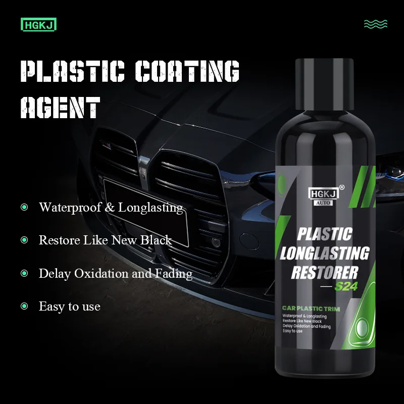 

300/100ml Long-lasting Plastic Restorer Car Cleaning Products Auto Polish And Repair Coating Renovator For Car Detailing HGKJ 24