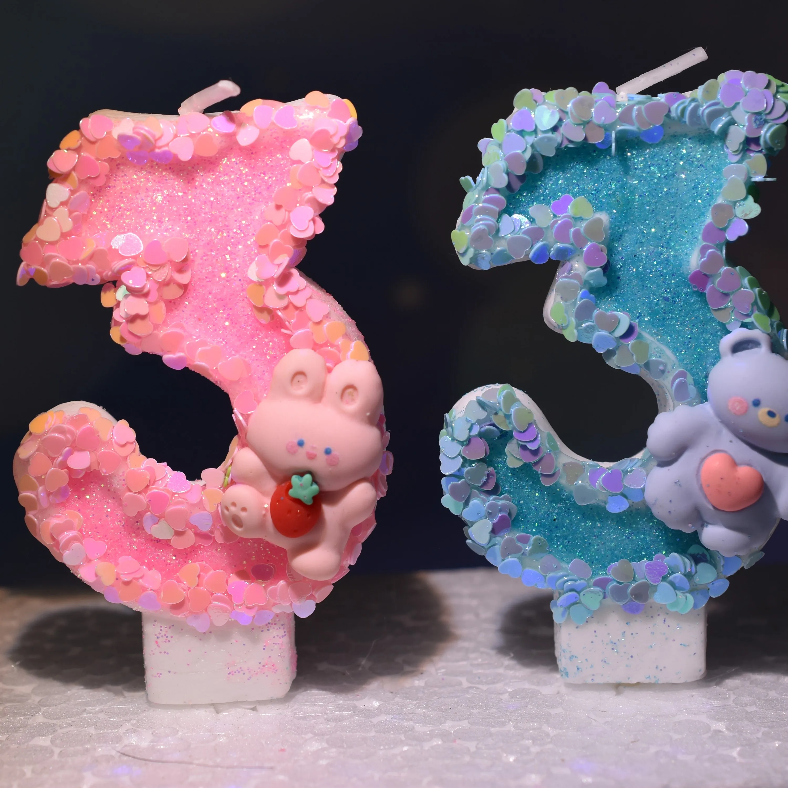 Детская Праздничная вечеринка в честь Дня Рождения Девочки розовый кролик синий