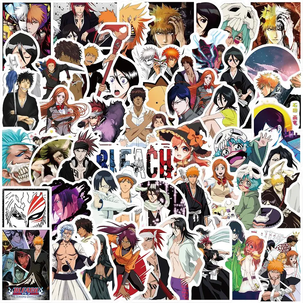 

10/25/50Pcs BLEACH Japanese Anime Sticker DIY Waterproof Laptop Phone Car Skateboard Luggage Book Graffiti Sticker Gift Toy Kid