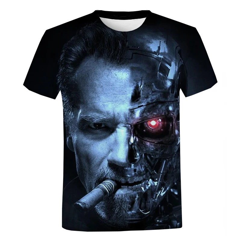 

Hot Movie Terminator 3D Printed T-shirt Men/Women Cool Tops Oversize O-Neck Hip Hop Short-sleeve Tees