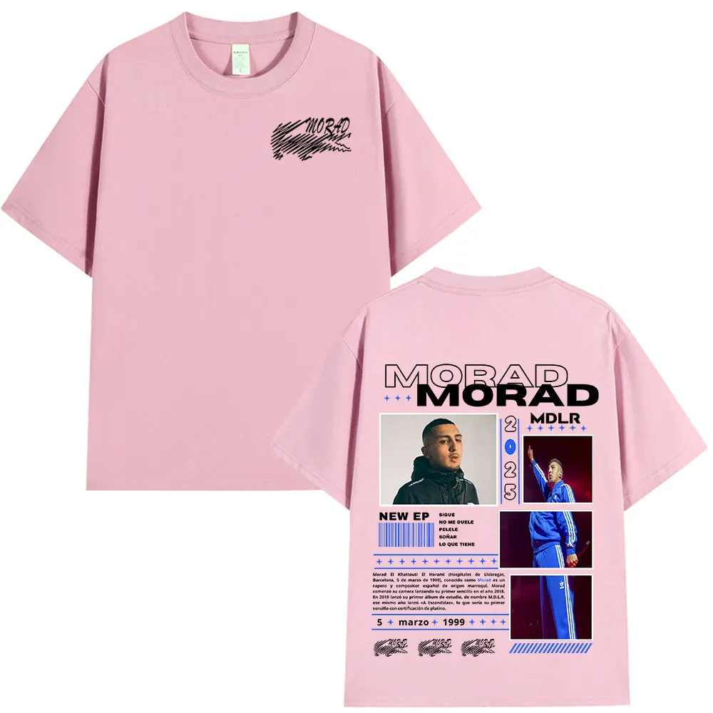 Фото Рэпер Morad M.D.L.R, футболки с графическим рисунком, мужская и женская одежда, модная винтажная футболка, хлопковые повседневные футболки большого размера с короткими рукавами №4