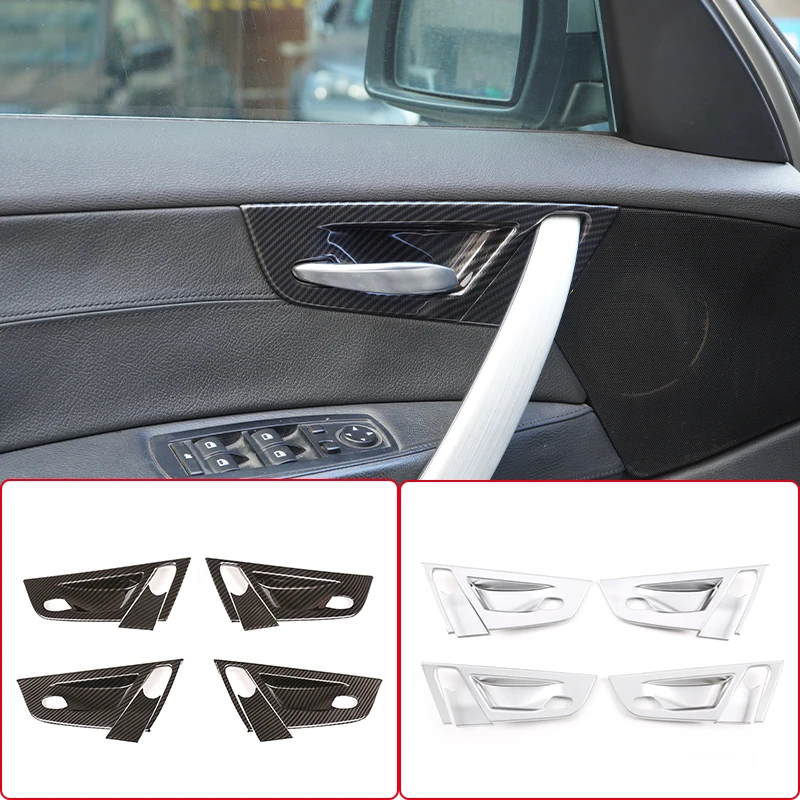 

Car Inner Door Bowl Decoration Cover Protect Trim Sticker Abs Carbon Fiber For Bmw X3 E83 2003 -2010 Auto Interior Accessories