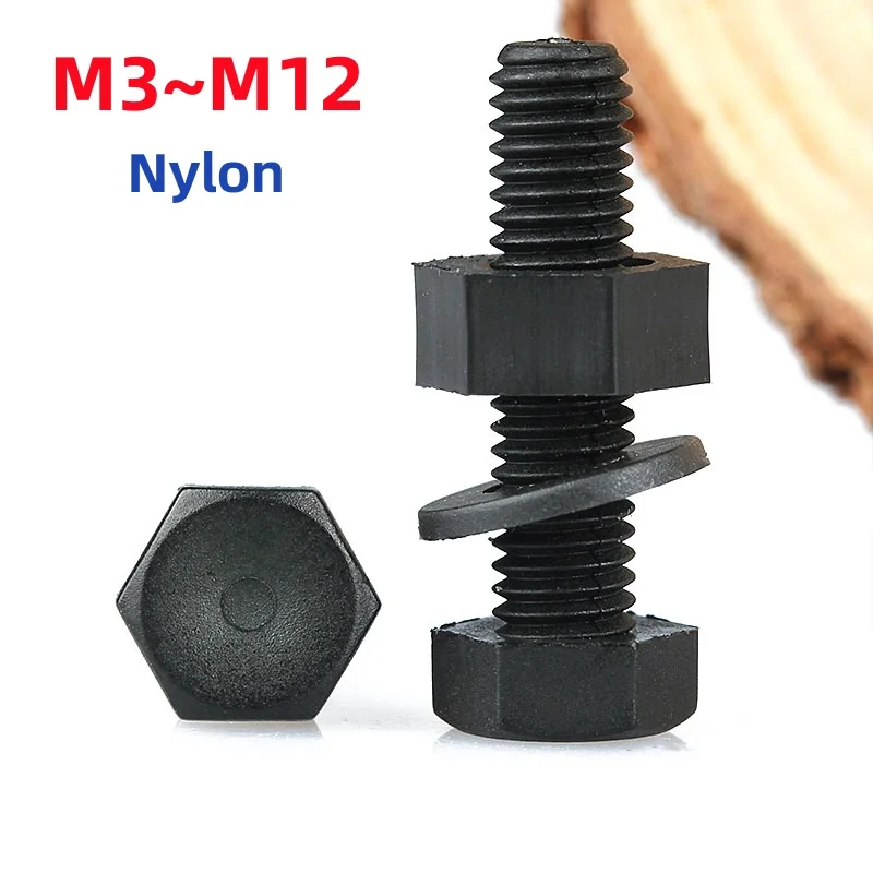 

Набор черных нейлоновых винтов M3-M12