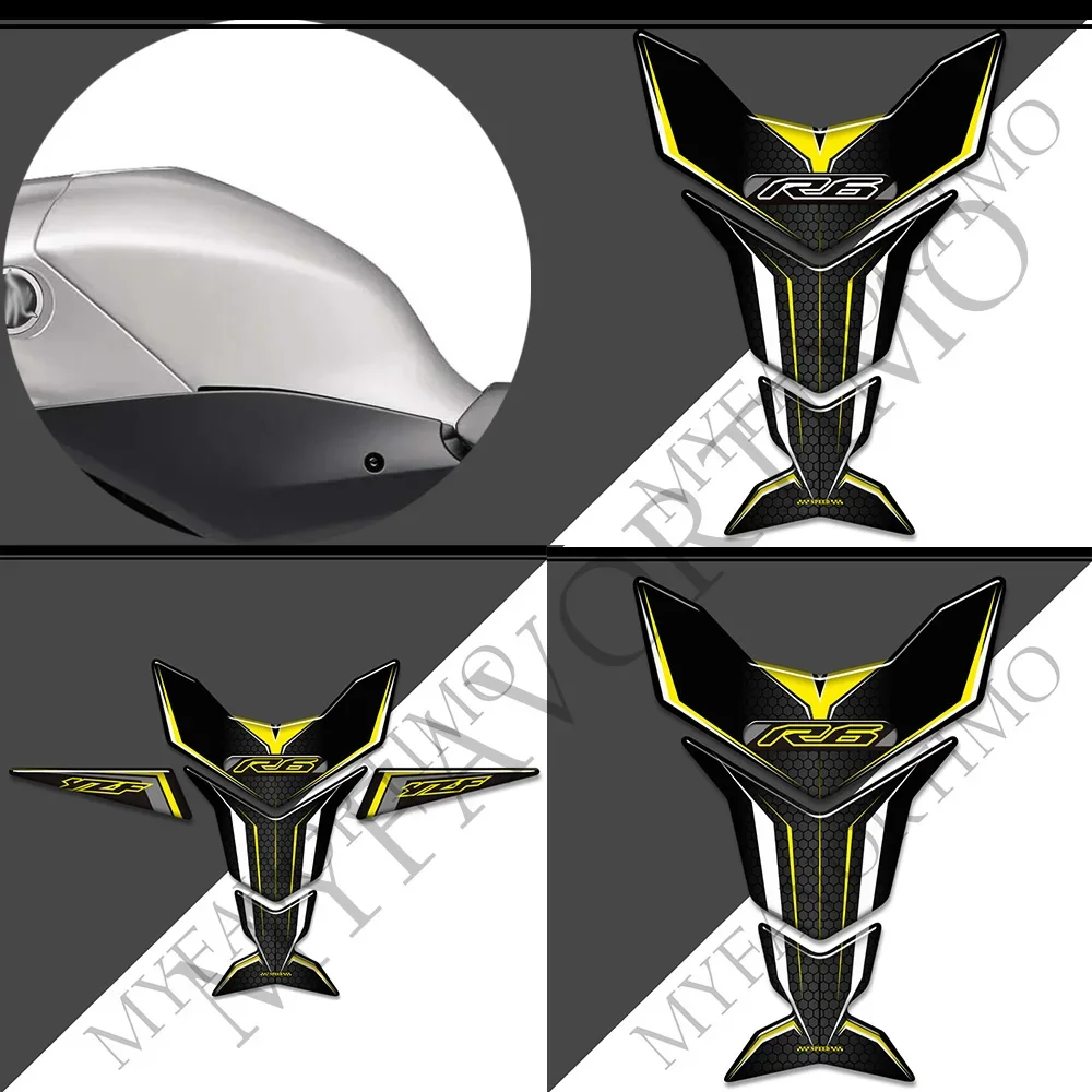 Защитные наклейки для мотоцикла YAMAHA YZF-R6 YZF R6 YZFR6 эмблема значок логотип комплект