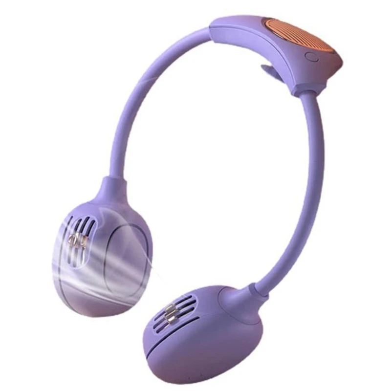 

Hanging Neck Fan,Lazy Neck Fan,360 Degree Adjustable Air Cooler,3 Speeds Adjustable for Traveling Sport Camping,Purple