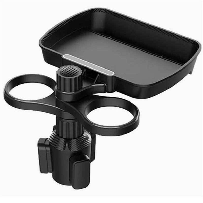 

Car Cup Holder Tray With Swivel Base 360 Degree Adjustable Car Cup Holder Food Tray Dining Table Organizer Car Accessories