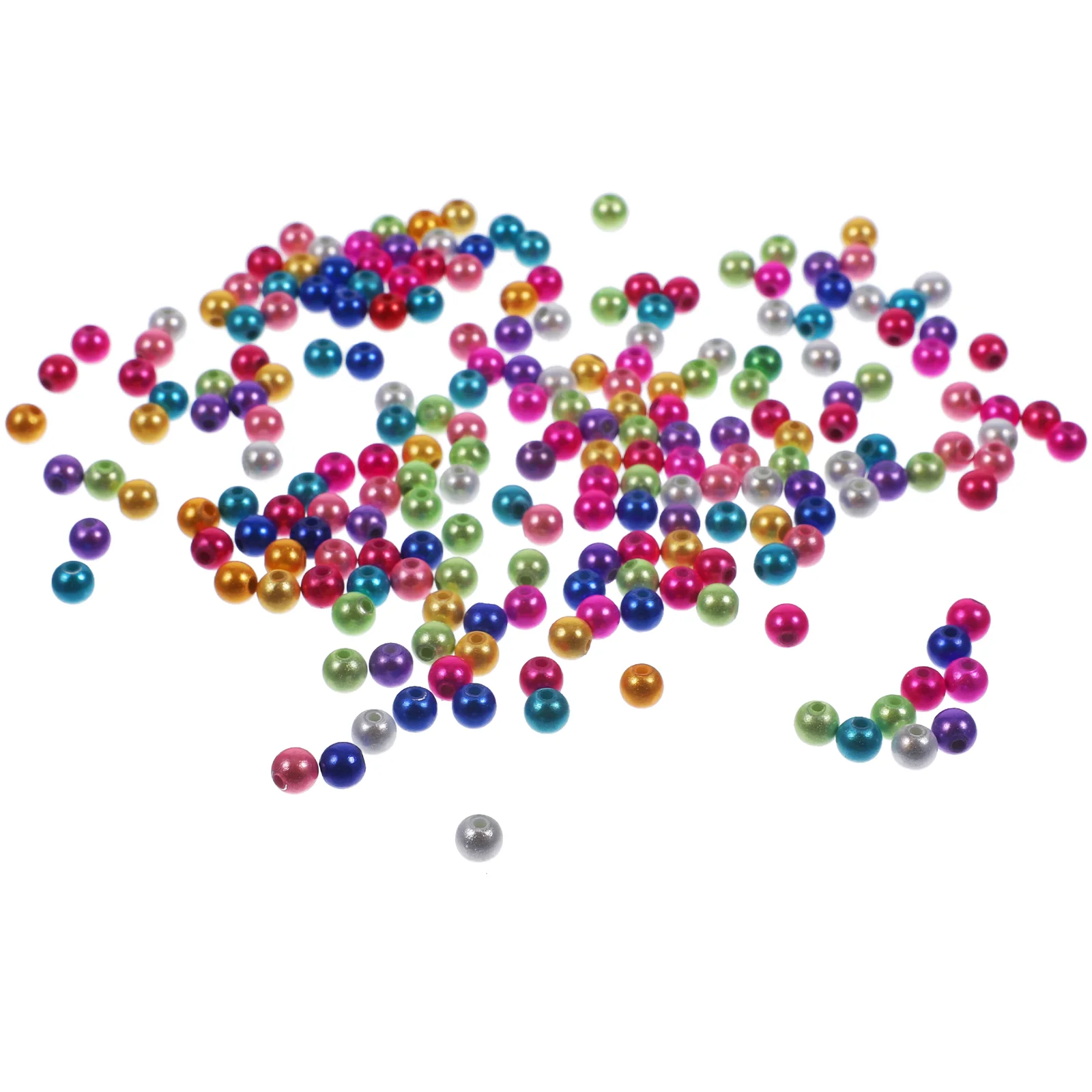 

200pcs Acrylic Round Beads Acrylic Loose Beads DIY Necklace Bracelet Jewelry Craft Making