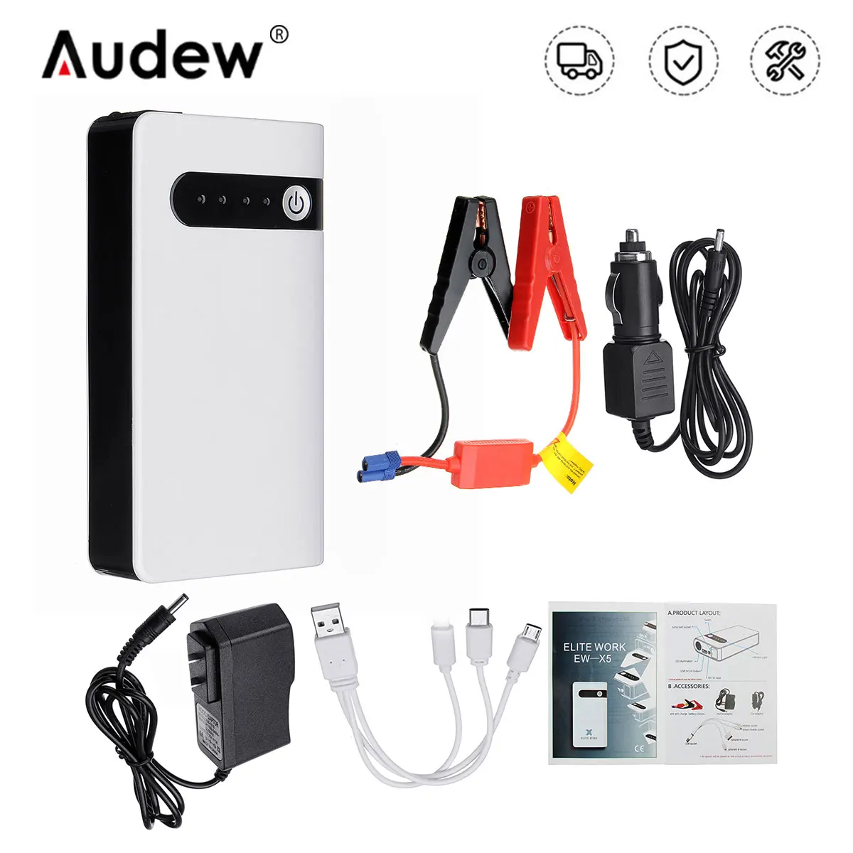 Автомобильное зарядное устройство для аккумулятора пусковое устройство 20000 мАч Внешний аккумулятор зарядное устройство портативный автомобильный бустер пусковое устройство