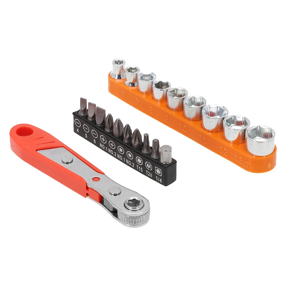 

20pcs Ratchet Wrench Screwdriver Set Magnetic Screwdriver Bits Hexagon Socket Wrench For Bicycle Motorcycle Car Repairing Tool