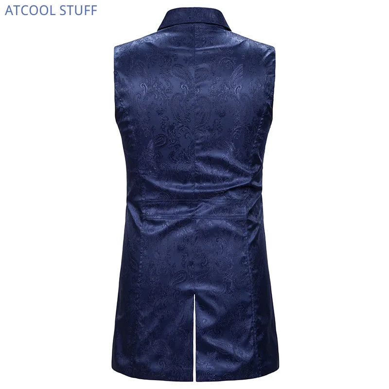 Мужская винтажная куртка в стиле стимпанк викторианский жилет с узором пейсли