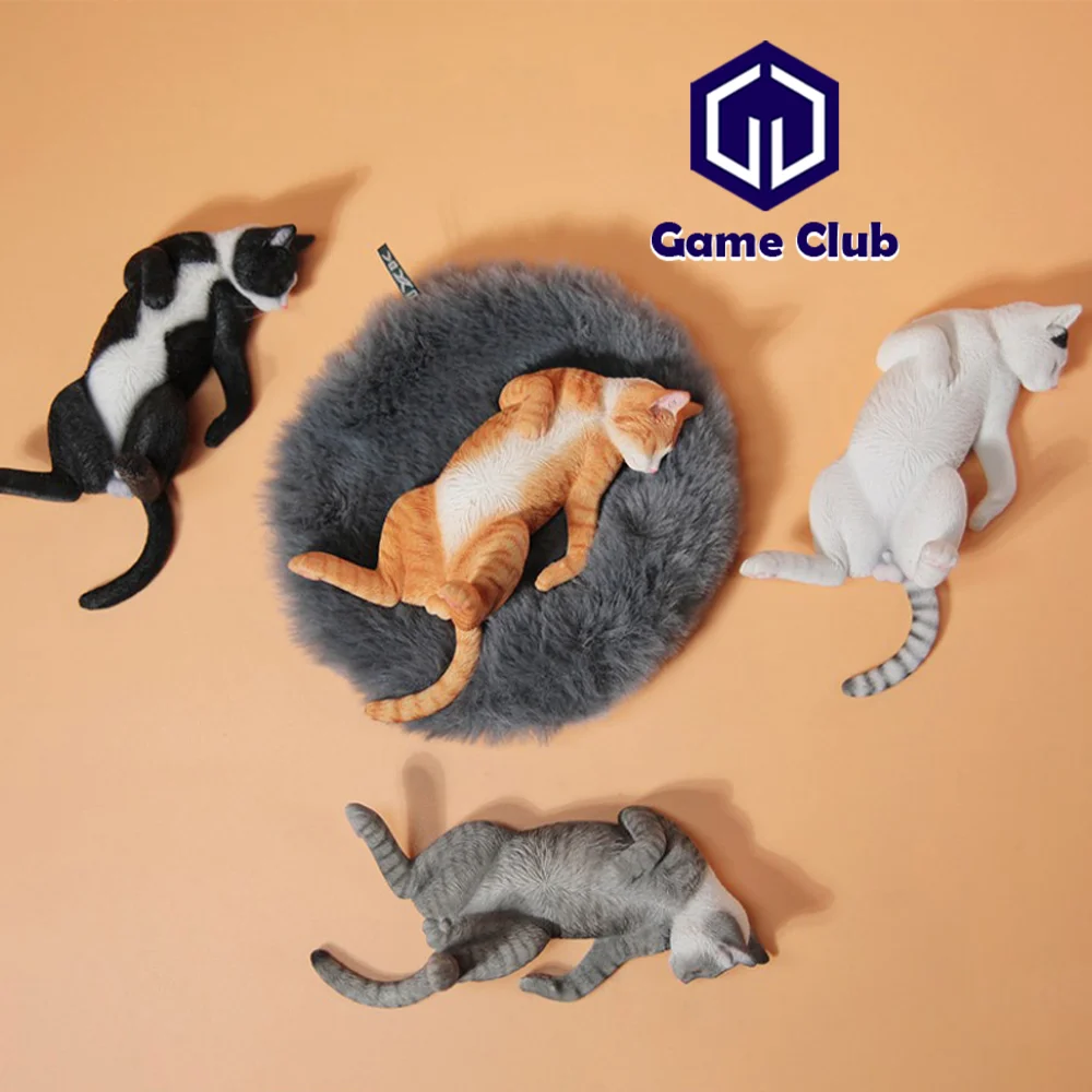 

JXK152 1/6 Scale Sleepy Lethargic Cat 5.0 Animal Model With Mat Fit 12'' Action Figure Dolls Toy Scene Props Decoration Souvenir