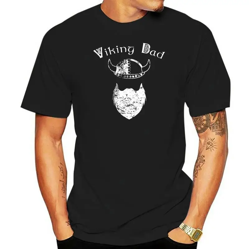 

Mens Viking Dad with Beard and Viking Hat T-Shirt Loose Cotton T-Shirts for Men Cool Tops T Shirts Summer Short Sleeves Fashion