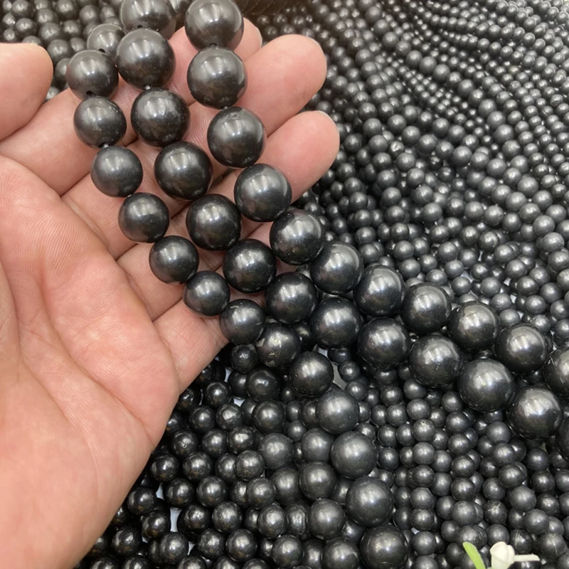 CHENYISHI 50%-70% высококачественные бусины Shungite из углеродного сплава оптовая продажа