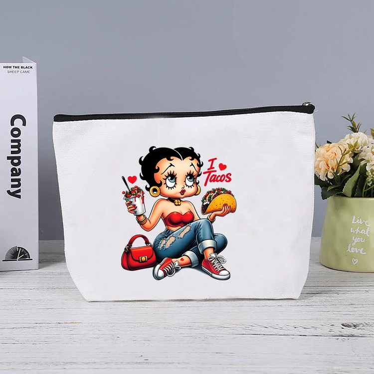 Kawaii Disney Betties женская косметичка многофункциональная парусиновая на молнии