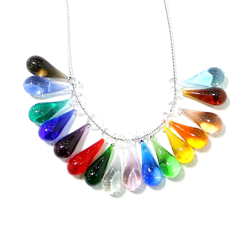 Очаровательные Стеклянные Подвески ручной работы в виде капли воды 6 шт.