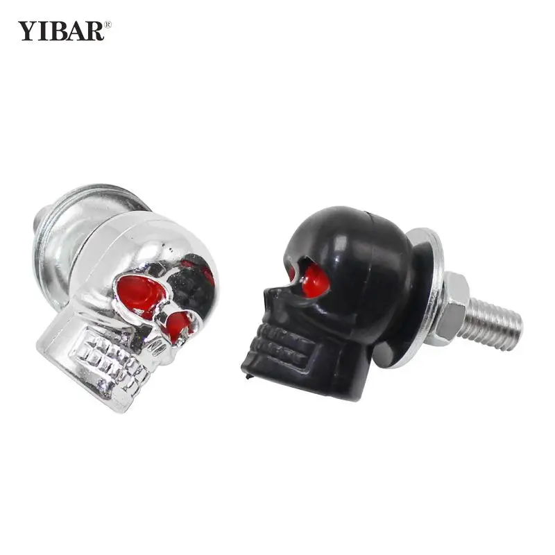 

2 шт. болты для рамки номерного знака мотоцикла черепа винты крепежные черные болты для рамки номерного знака для любых болтов крепежные инс...