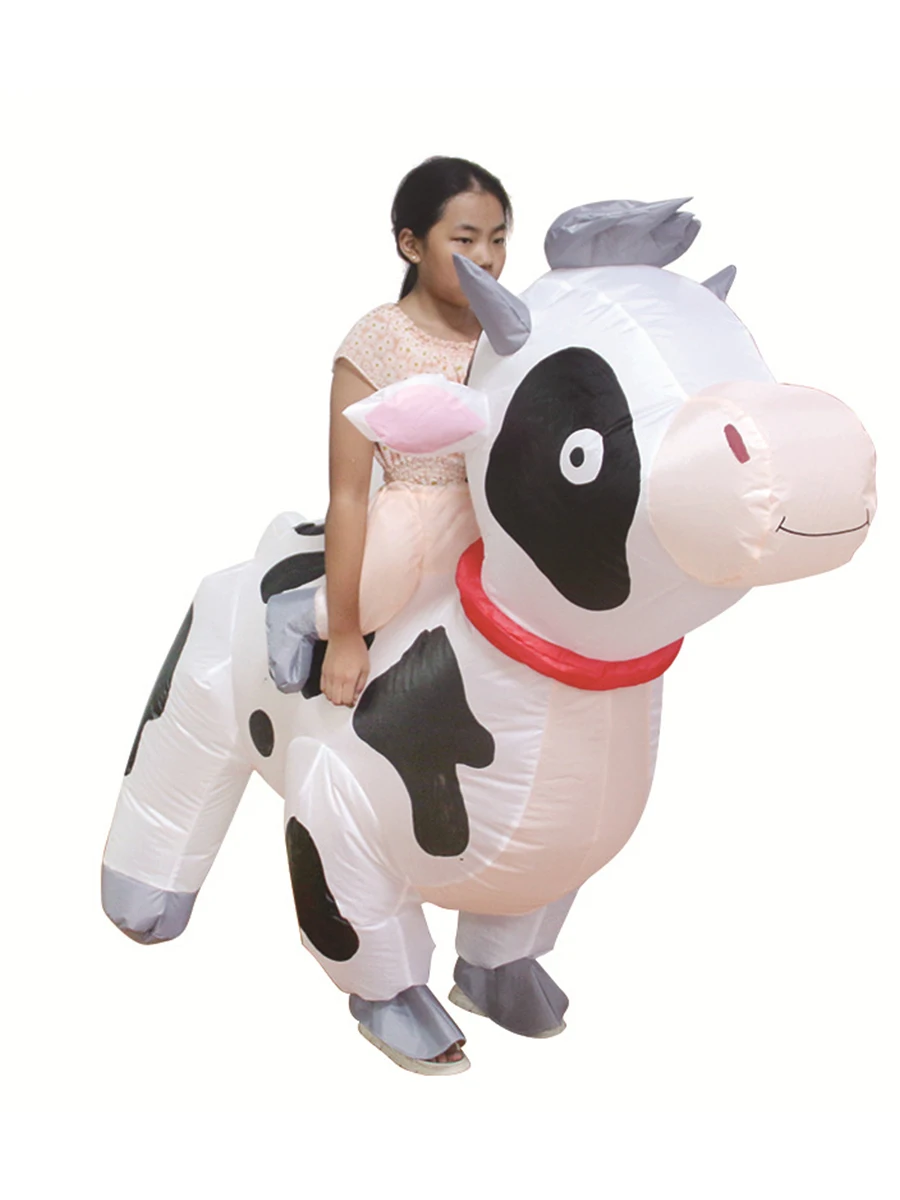 

JYZCOS Cow Rider Inflatable Costume Children Animal Cows Jumpsuit Carnival Halloween Party Fancy Cosplay Dress