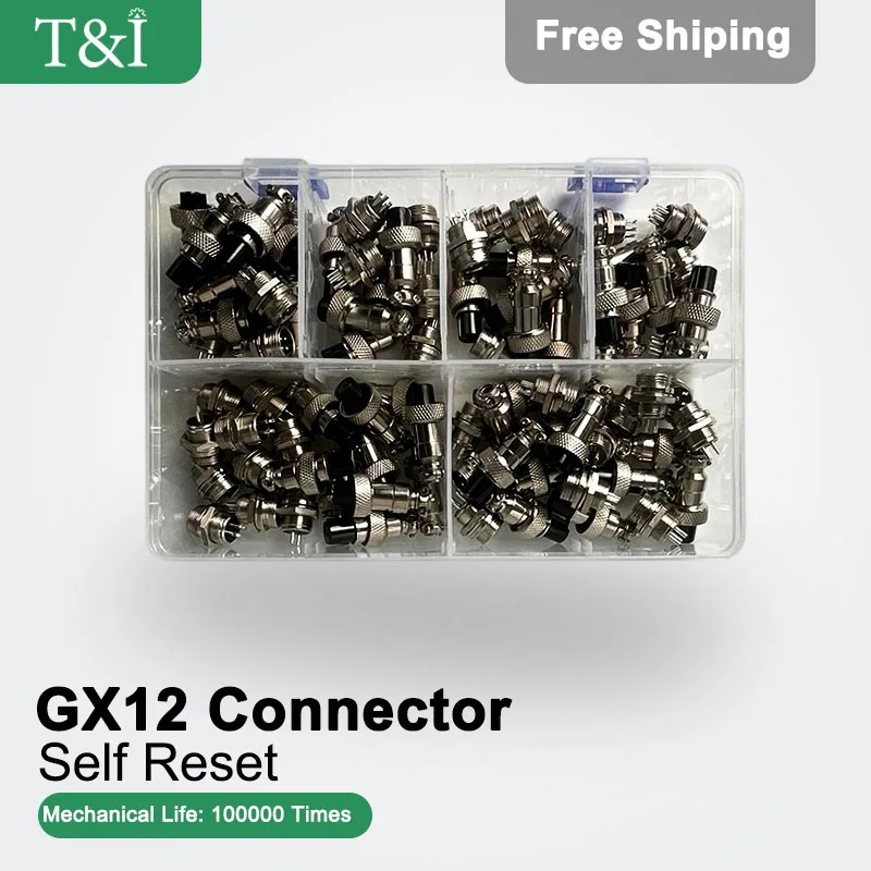 

GX12 Kit 2/3/4/5/6/7Pin Nut Type Male And Female Aviation Industrial Connector Waterproof Plug Socket Round Wire Panel Connector