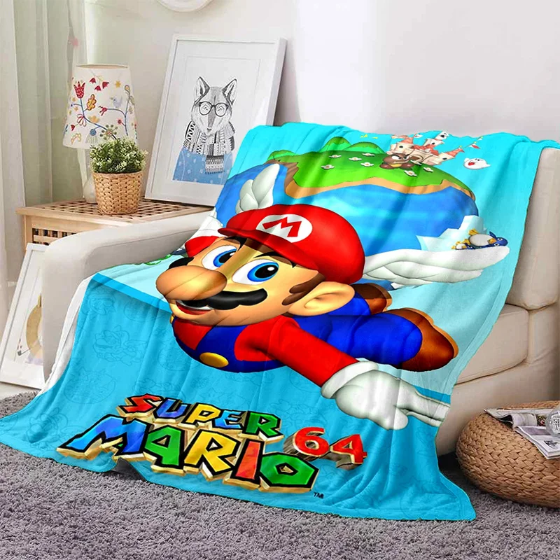 Одеяло в ретро стиле Марио фланелевое одеяло для гостиной спальни кровати дивана