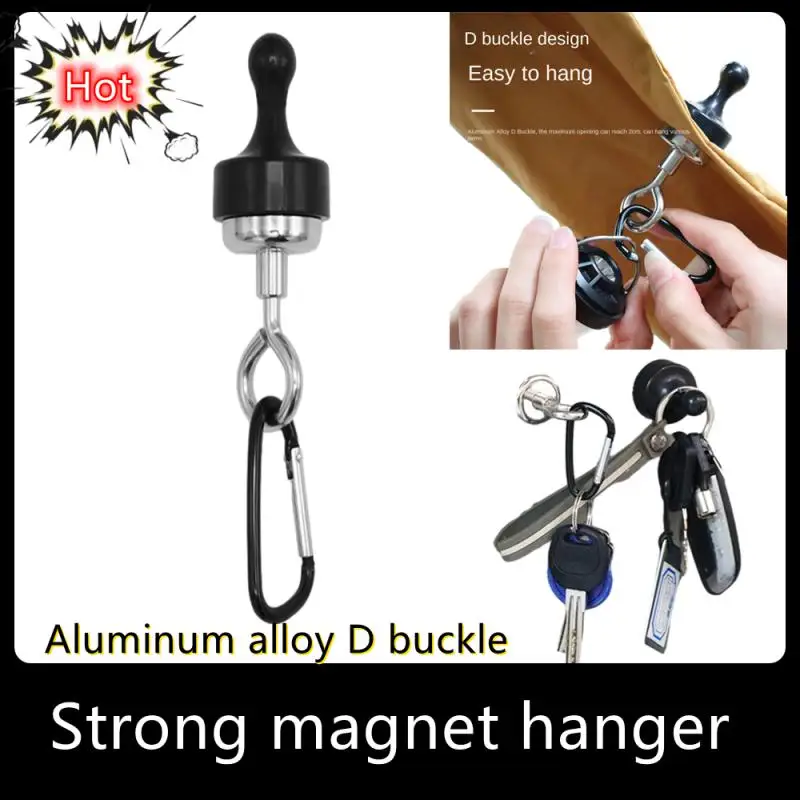 

1-10PCS Strong Magnetic Hooks Outdoors Tent Camping Light Hook Hanger Magnet Bearing Hanger with D Type Carabiner Buckle