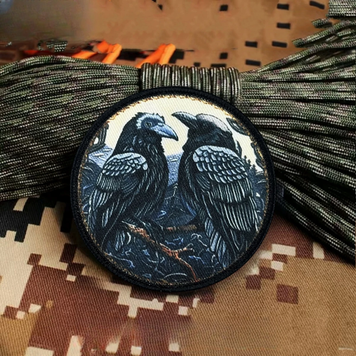 Hugin and Munin — нашивка на значок Одина равенс мораль тактическая военная повязка