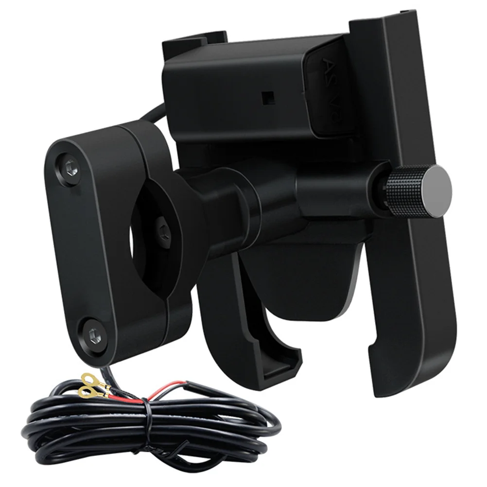 Mobile Phone Holders Car Charging Handlebar Mount Clip USB Motorcycle Aluminum Alloy Durable Mounts GPS Navigation Bracket