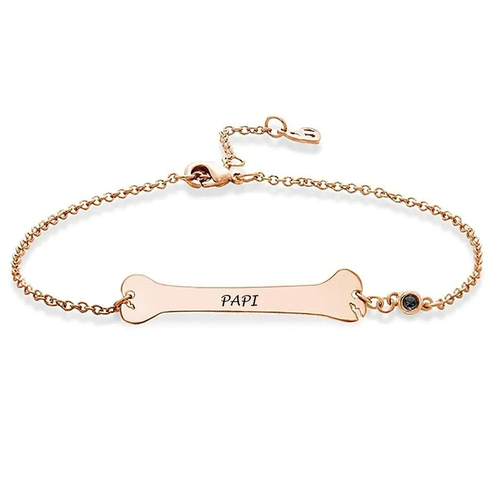 

Long Bone Bracelet Women's Personalized Bracelet Couple Bracelet Customization Name Bracelet Engraving Private Customization