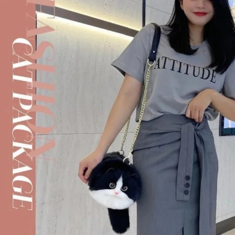 Luksusowa projektantka damska torebka na ramię moda śliczna popularna kopertówka o dużej pojemności Crossbody torba dla kota kobiet