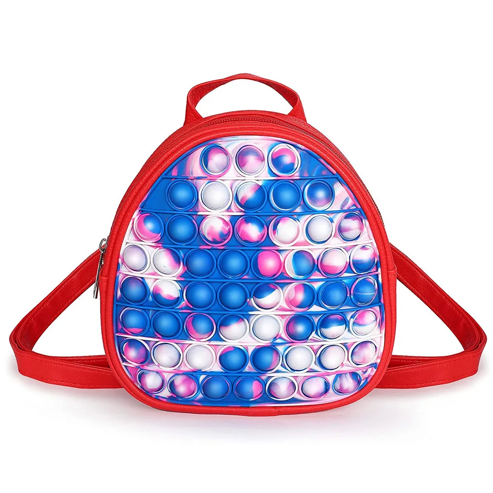 

Children Girl 3D Popping Backpack Fidget Toys Boy Popete School Bags Toddler Kids Schoolbag Kindergarten Adjustable Pouch Gifts