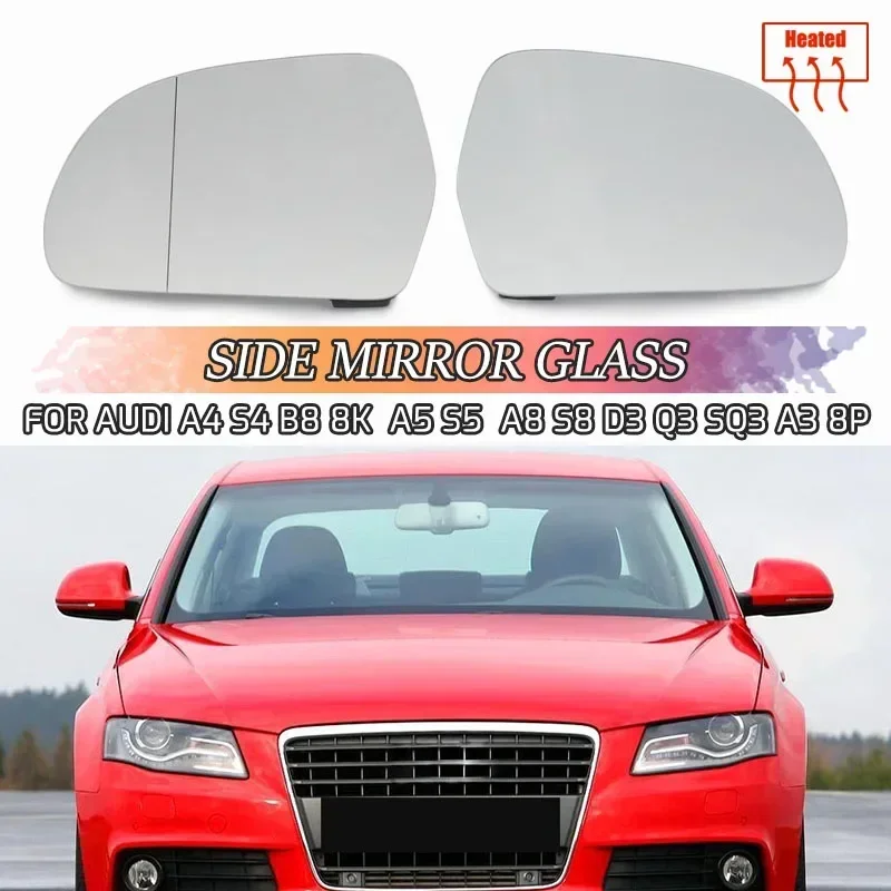 Левое и правое боковое зеркало для Audi A4 S4 B8 8K 08-09 A5 S5 07-09 A8 S8 D3 Q3 SQ3 A3 8P