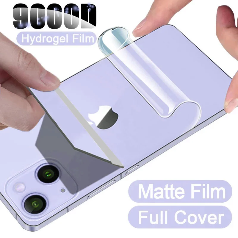 

Матовая Гидрогелевая пленка для iPhone 13 12 11 Pro MAX Mini, Защитная пленка для экрана X XR XS 7 8 6S Plus SE 20, аксессуары, задняя пленка, не стекло