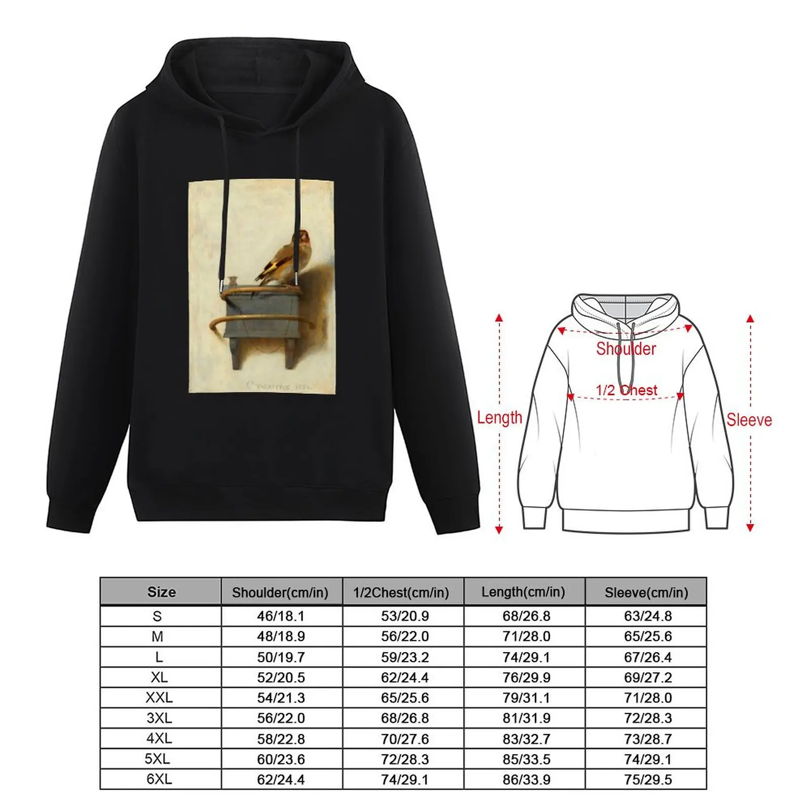 Carel Fabritius The Goldfinch пуловер с капюшоном эстетичная одежда мужская толстовка