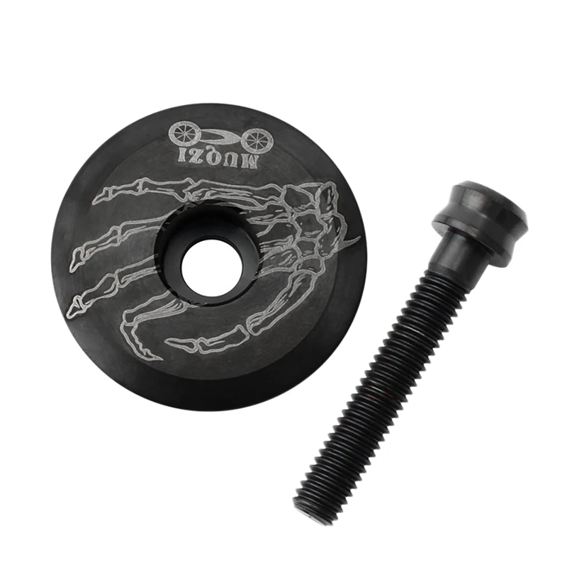

MUQZI Titanium Bike Headset Cap With Screw For 28.6Mm Fork MTB Road Bike Stem Cover Bike Accessories
