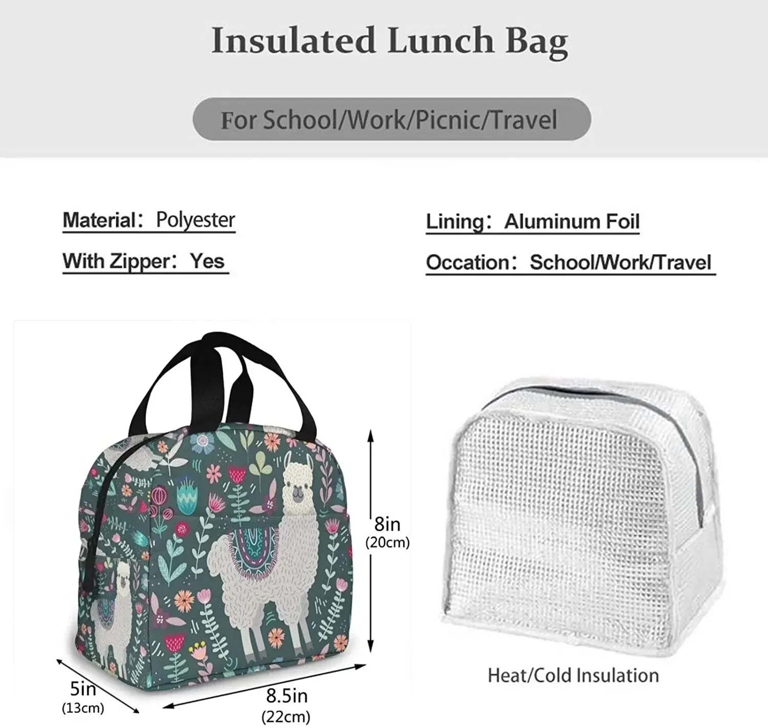 Цветочная сумка-лама для женщин изолированная коробка ламы с передним карманом