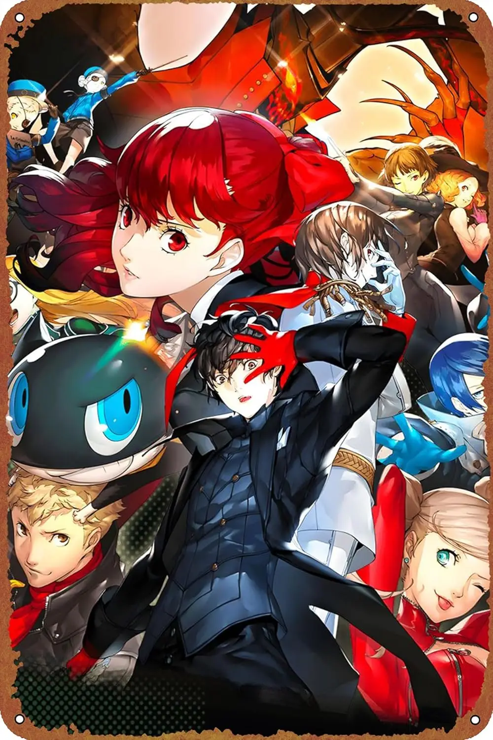 Постер с королевской игрой персона 5 жестяная вывеска кафе-бар домашнее