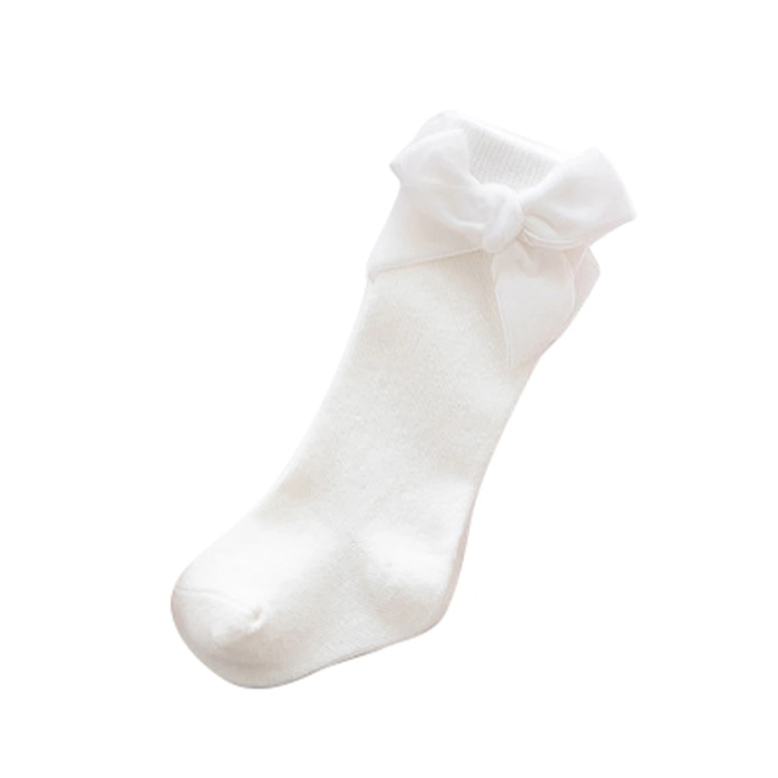 

Гольфы до колена, гольфы до бедра для маленьких девочек, длинные гольфы, вязаные школьные гольфы для малышей с бантом