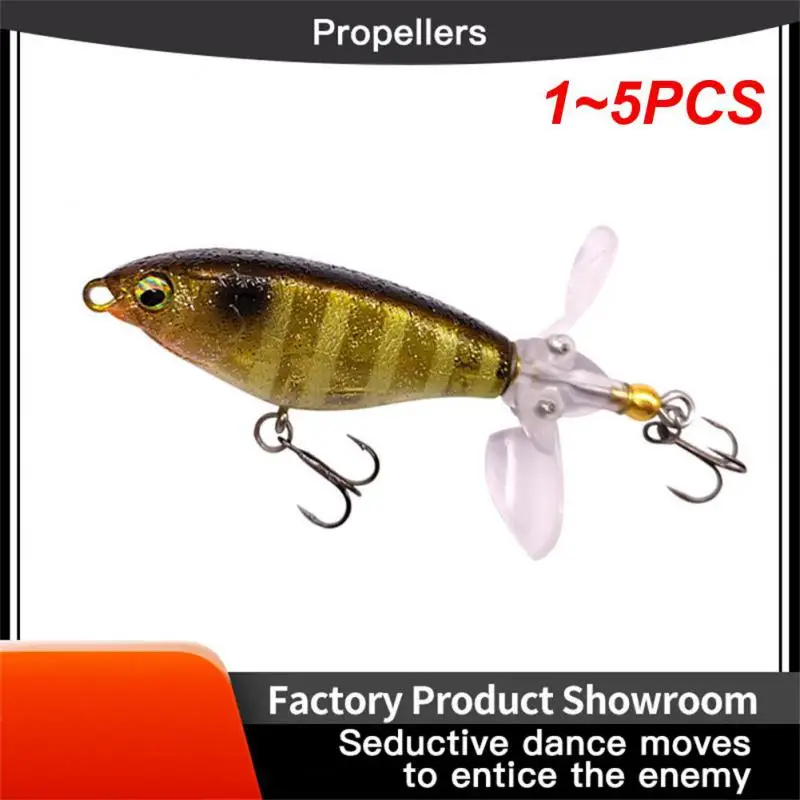 

1~5PCS Whopper Plopper Fishing Lure 75mm 6.5g Topwater Pencil Artificial Hard Bait Bass Soft Rotating Tail Wobblers Fishing